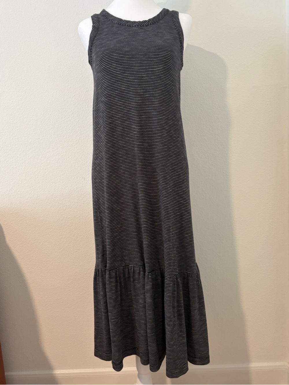 Madewell Striped Black Maxi Dress